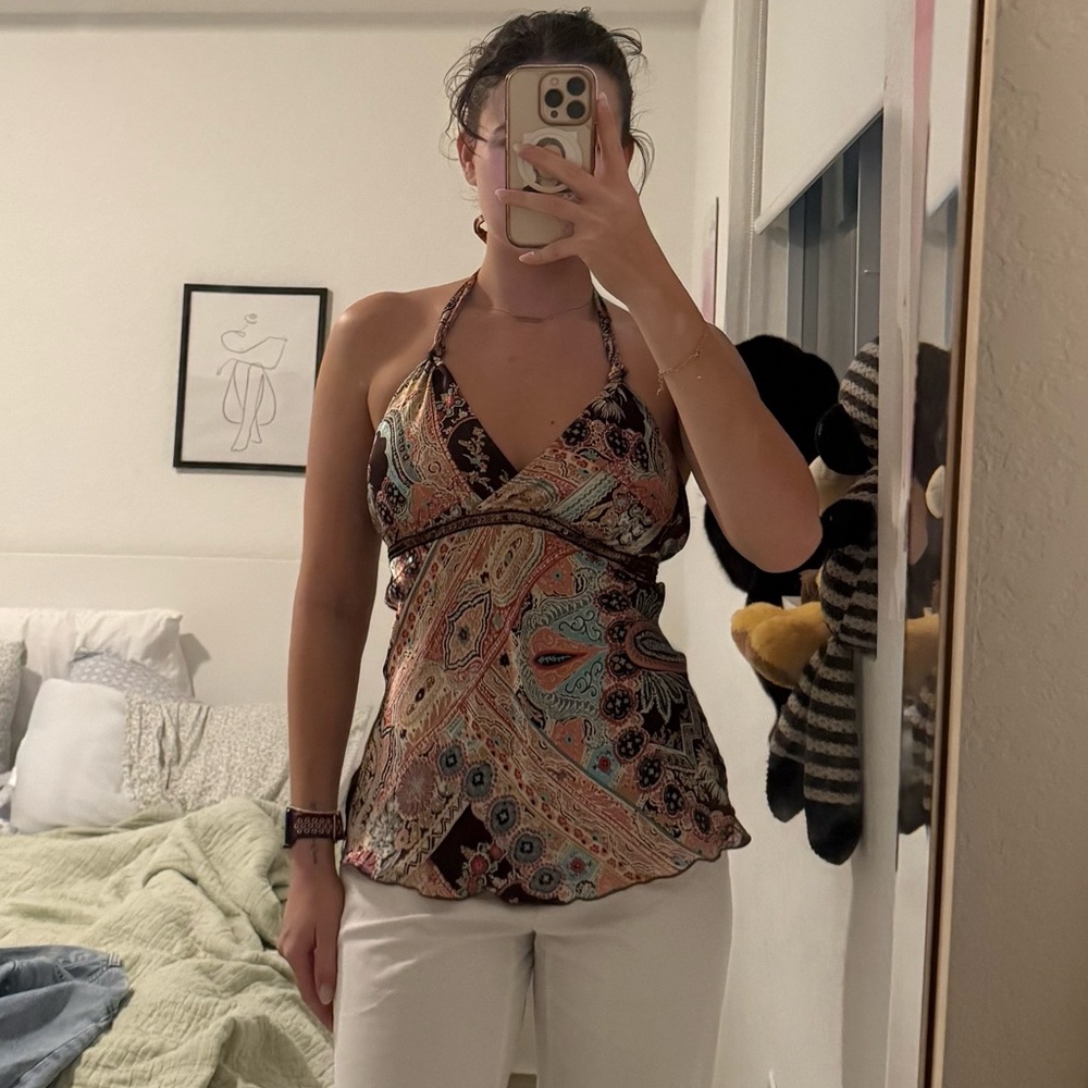 La Belle Paisley Halter Top